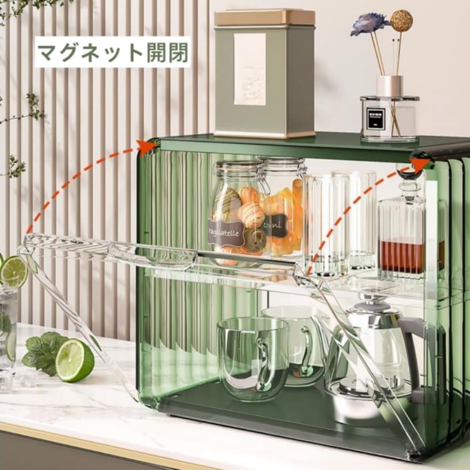 Amazon｜Benjiu ミニ食器棚 食器棚 台所収納 2段 卓上キッチン