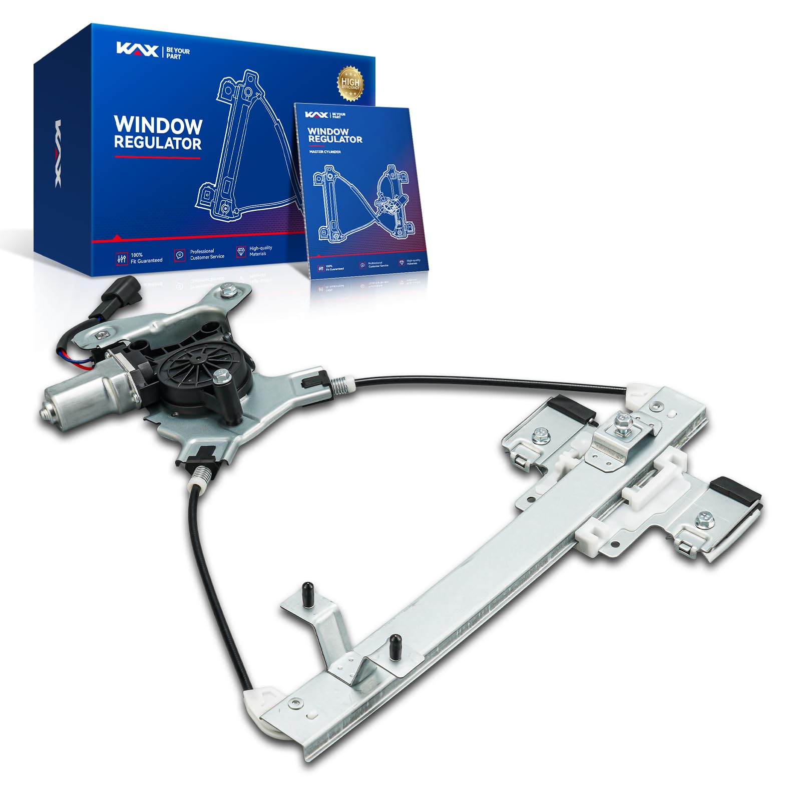 KAX 741-391 Power Window Regulator with Motor Rear Right Passenger Side Compatible with 2007-2014 Chevrolet Tahoe, 2007-2014 GMC Yukon, 2007-2014 Cadillac Escalade Passenger Side Window Lifter