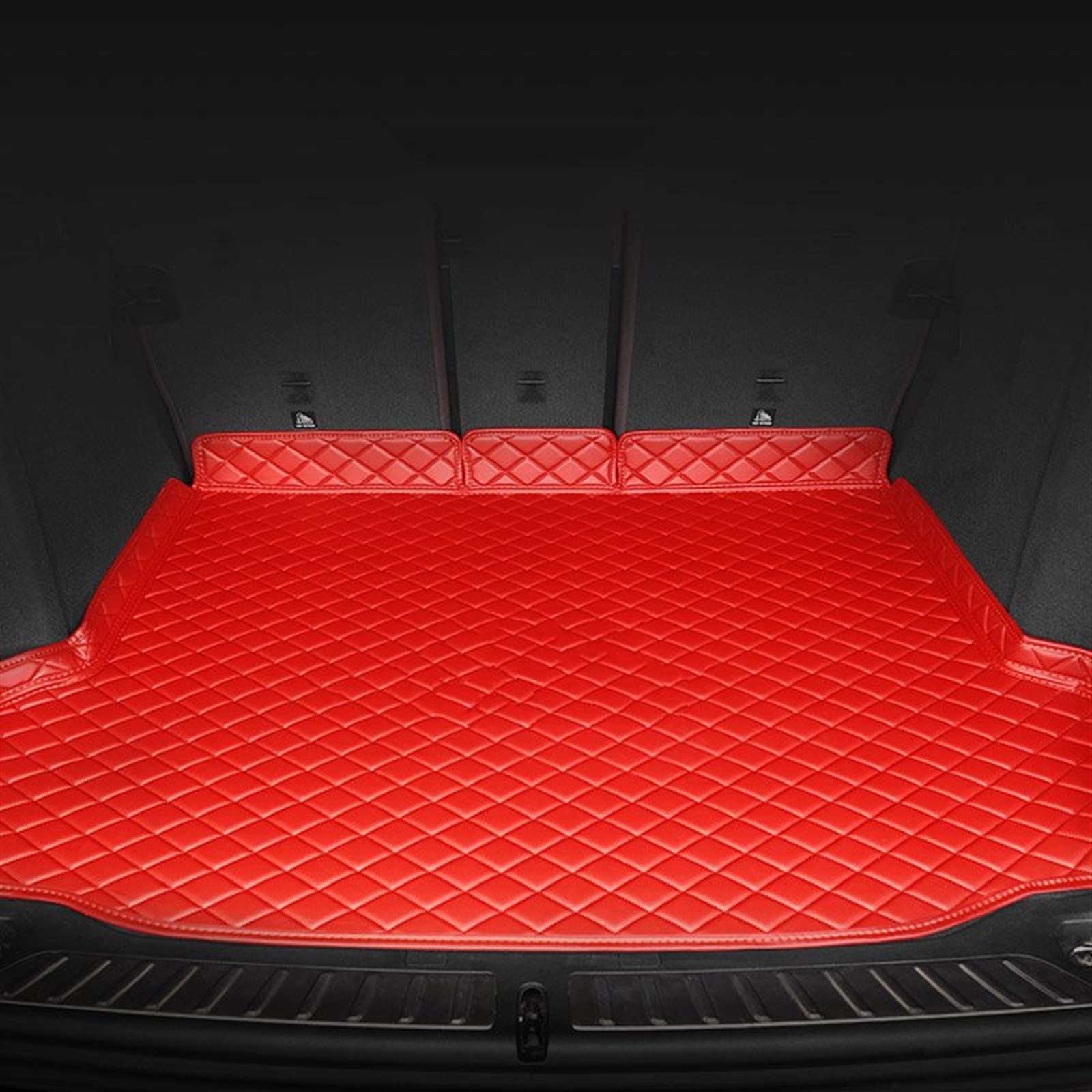 Tapis de coffre pour RAV4 2019 cuir rouge revêtement luxe