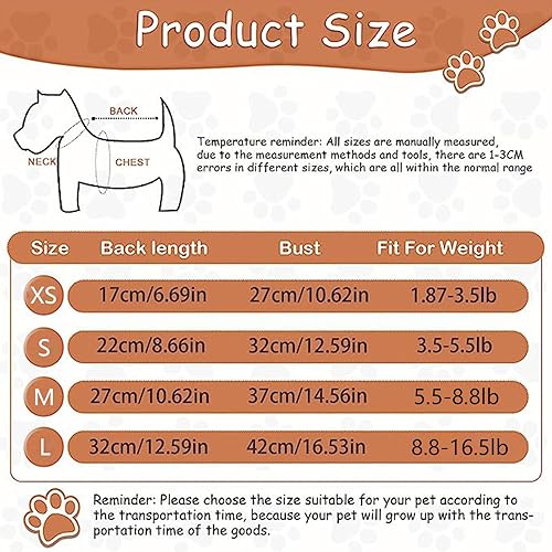 Miniatura 7 de Pijama de cuello alto para perros pequeños, suéter de forro polar para perro, ropa de invierno linda para perros pequeños, ropa para cachorros,