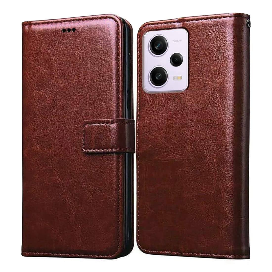 Casotec Flip Cover for Redmi Note 12 Pro Plus 5G | Premium Leather Finish | Inbuilt Pockets & Stand | Flip Case for Redmi Note 12 Pro Plus 5G (Brown) (B0BSNQH86C) Amazon Price History, Amazon Price Tracker