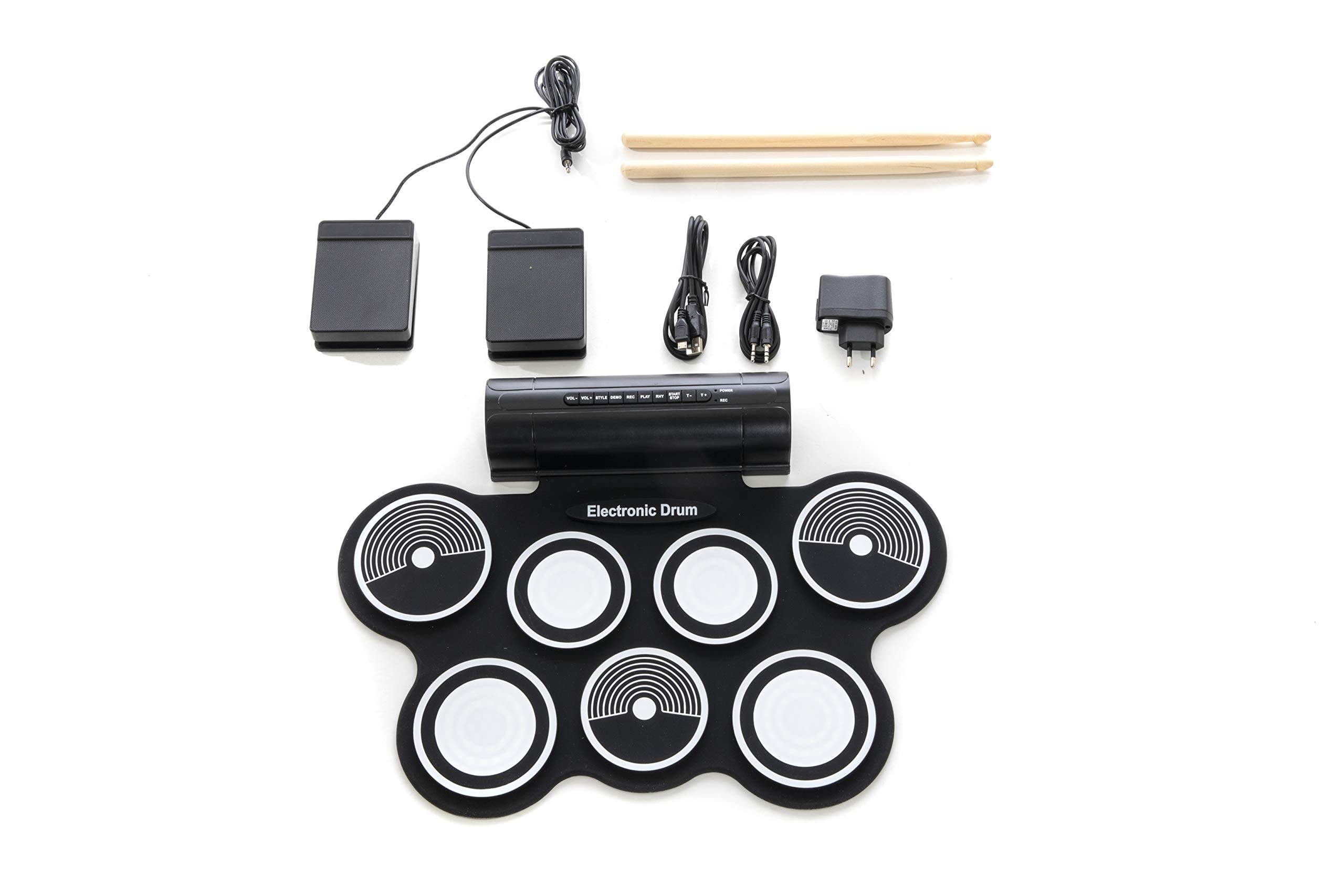 elektronisches Schlagzeug schwarz Easy Starter Set