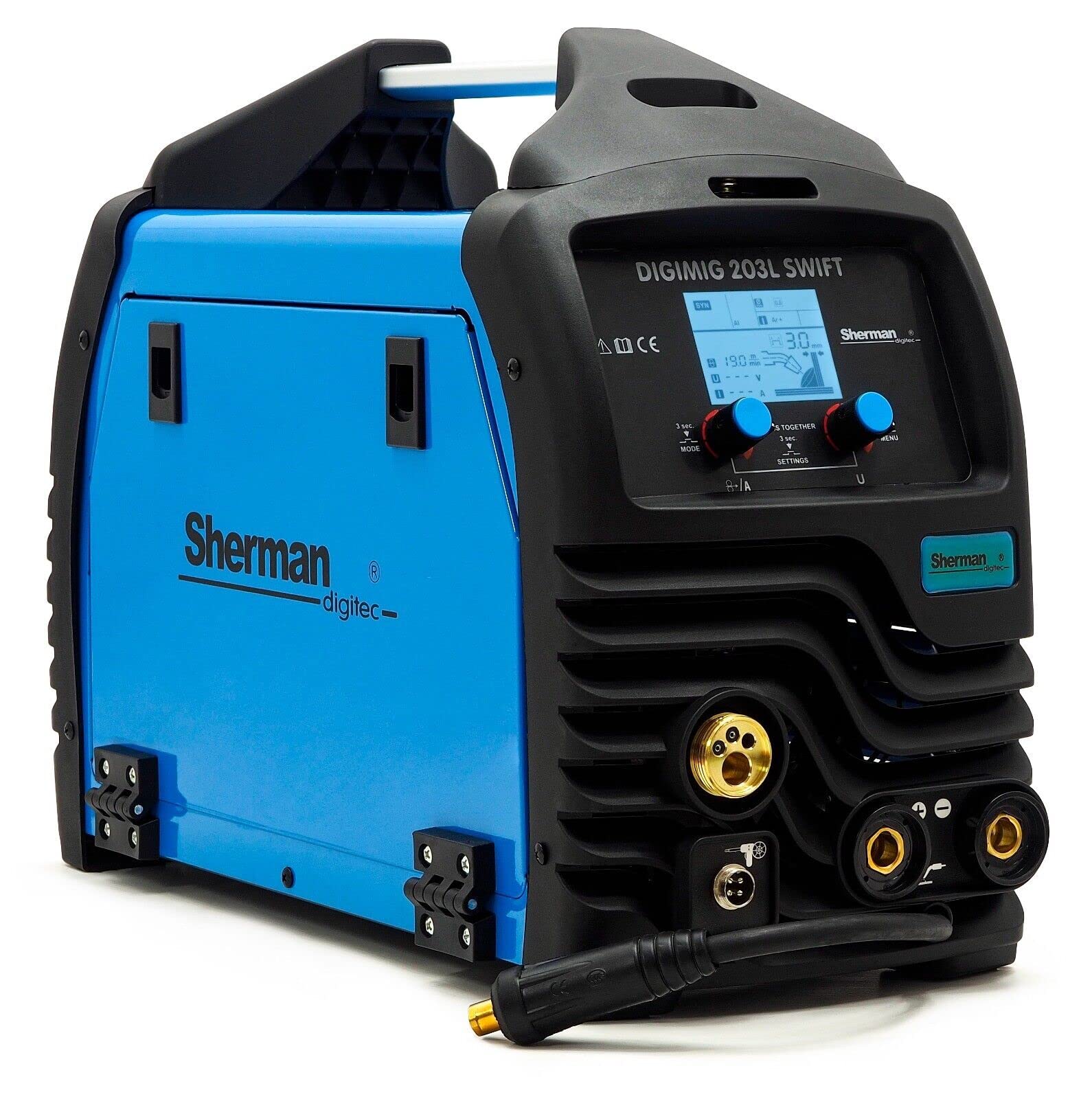 Sherman™ DIGIMIG 203L SWIFT MIG/MAG Soldador TIG 200 Amp LCD Soldadura sinergia 3 en 1
