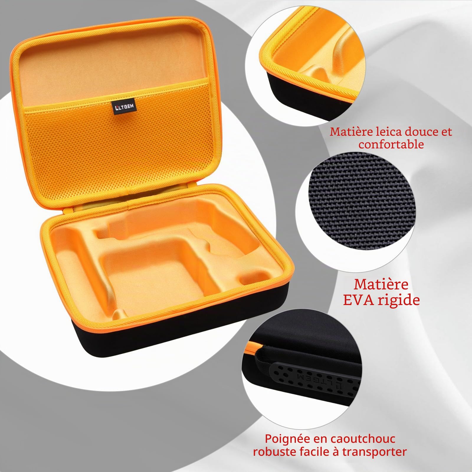 LTGEM Étui Rigide en EVA pour kit de Tournevis sans Fil DEWALT 8 V Max, gyroscopique, 2 Piles, électrique (DCF680N2) – Sac de Transport de Transport de Voyage