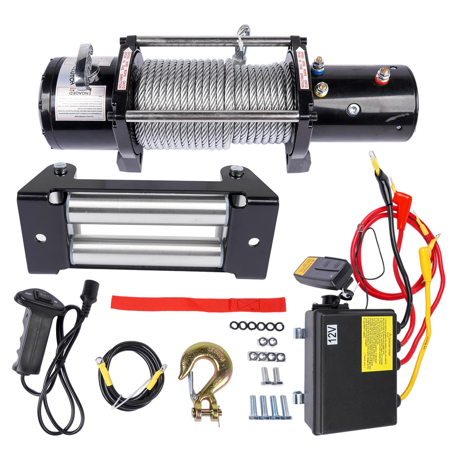 Seilhebezug Elektrische Seilwinde AP03, 12 V Gleichstrom, 13.500 lbs, 6.123 kg, PS Motor und Planetengetriebe flaschenzug