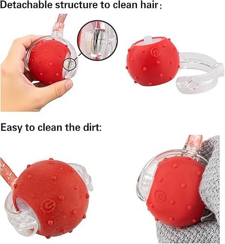 Miniatura 6 de Combo de bolas de juguete interactivas rojas y verdes para gatos  Juguetes automáticos para gatos en movimiento ágil con 4 accesorios de cola, canto