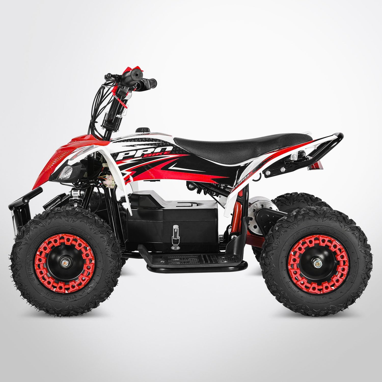 Pocket Quad TIRAX 800W - Mini Quad Enfant Électrique 800 W - Rouge et blanc