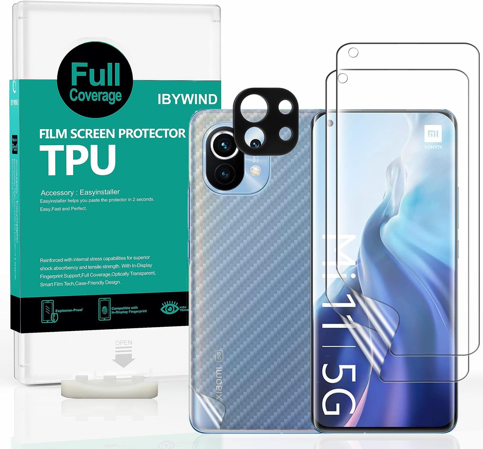 Xiaomi Mi 11 Schutzfolie Ab Werk QULLOO Schutzfolie für Xiaomi Mi 11 Lite 4G / 5G / NE, 3 Stück