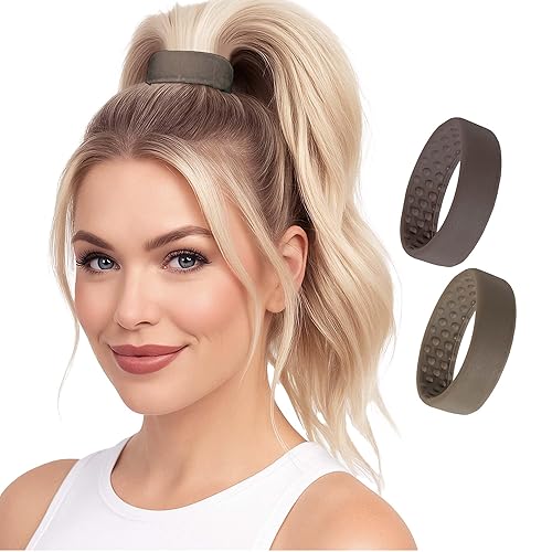 PONY-O mediano para cabello fino a normal o ligeramente grueso, soporte revolucionario para coleta PONY-O revolucionario, paquete de 2 unidades,