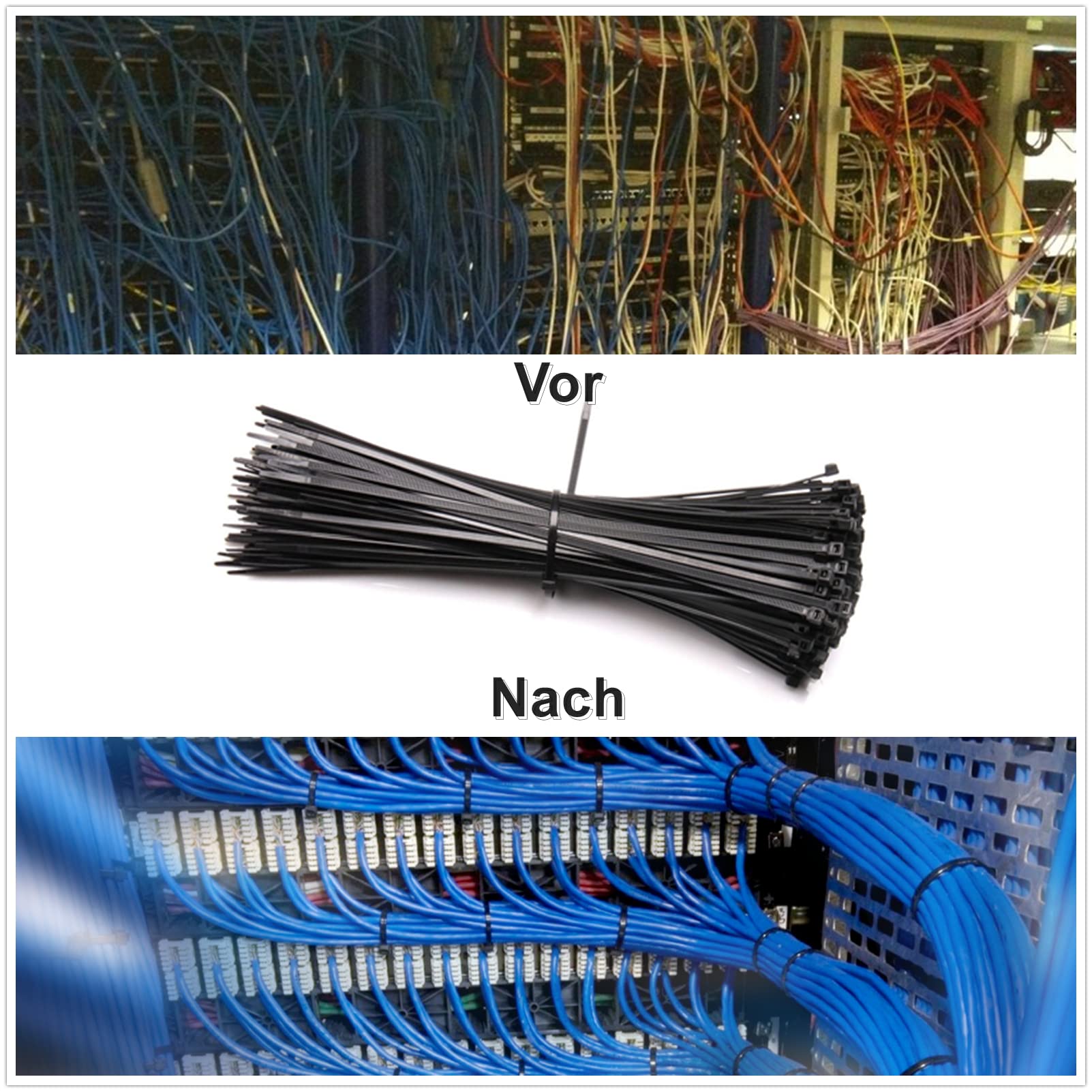 RAZCC Kabelbinder 120 Stück – 35,6 Cm Lang, 45,4 Kg Zugfestigkeit, Für Innen & Außen