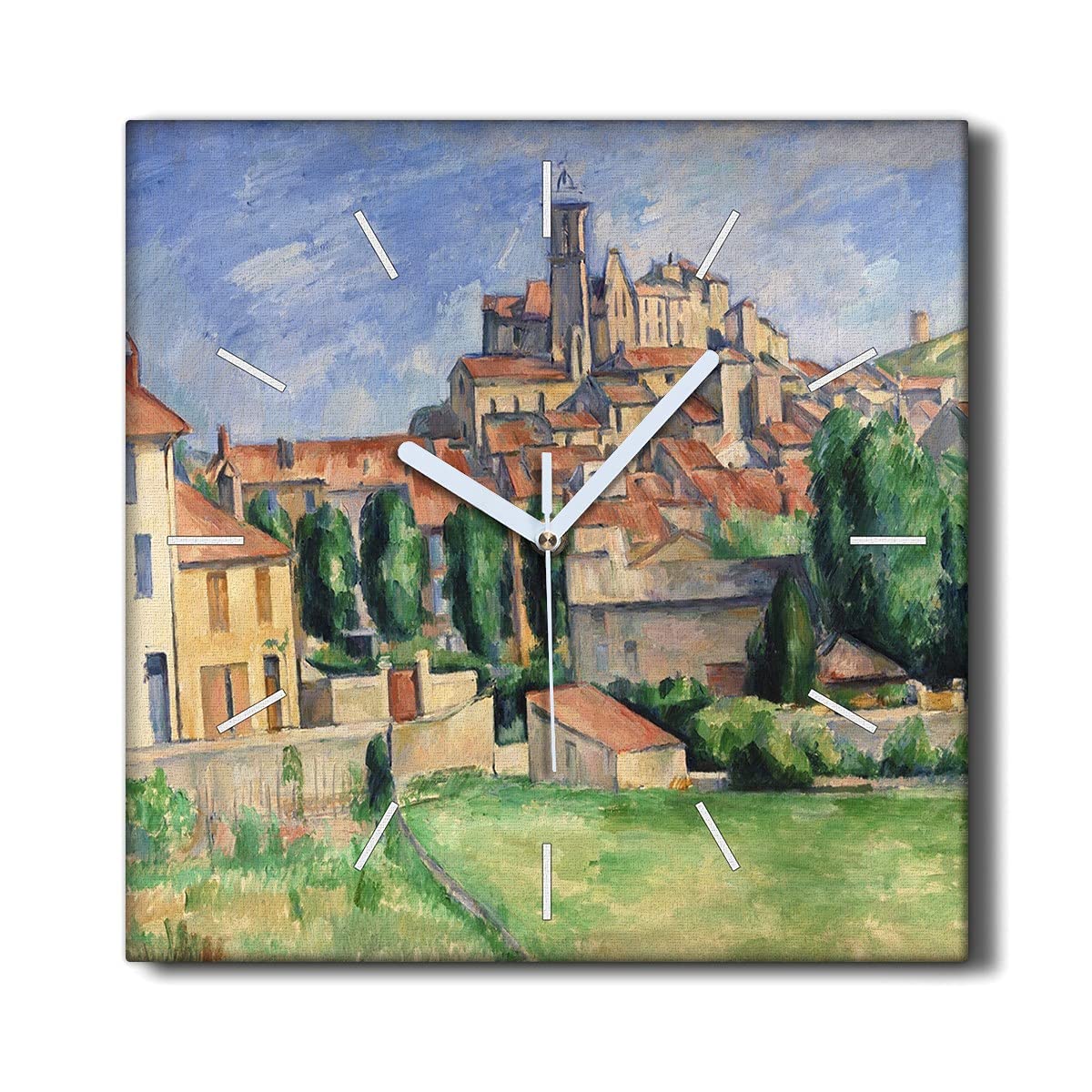 Décoration Toile Salon Horloge Murale Cézanne Gardanne 30x30