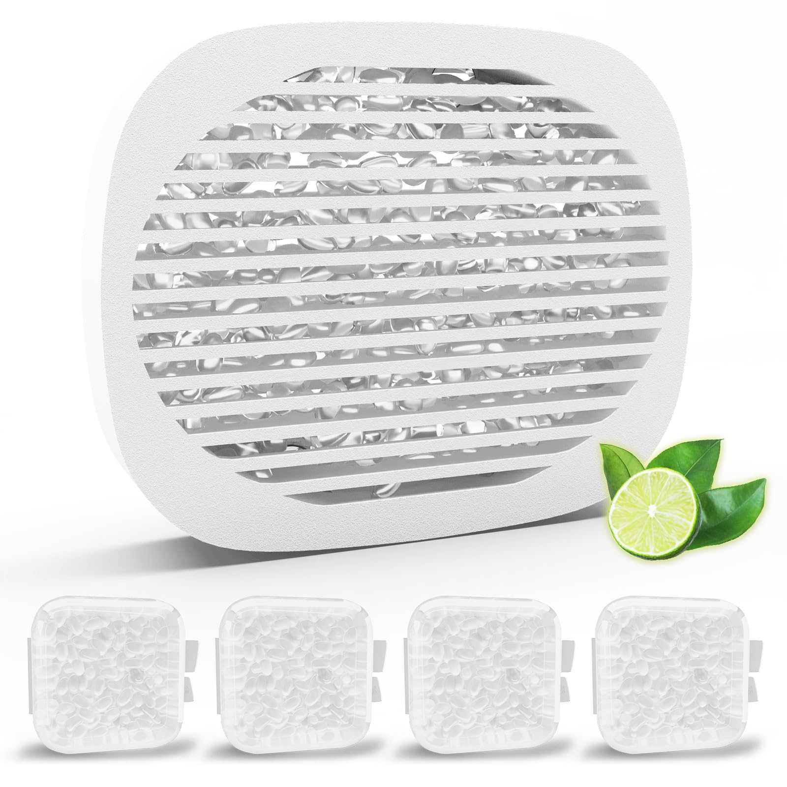 Cat Litter Deodorizer Compatible with PetSnowy Snow+ Deodorizer Refill, Automatic Cat Litter Box Robertet Fragrance Box, 1 Odor Eliminator with 4-Pack Deodorizing Bead Refill, Odor Control