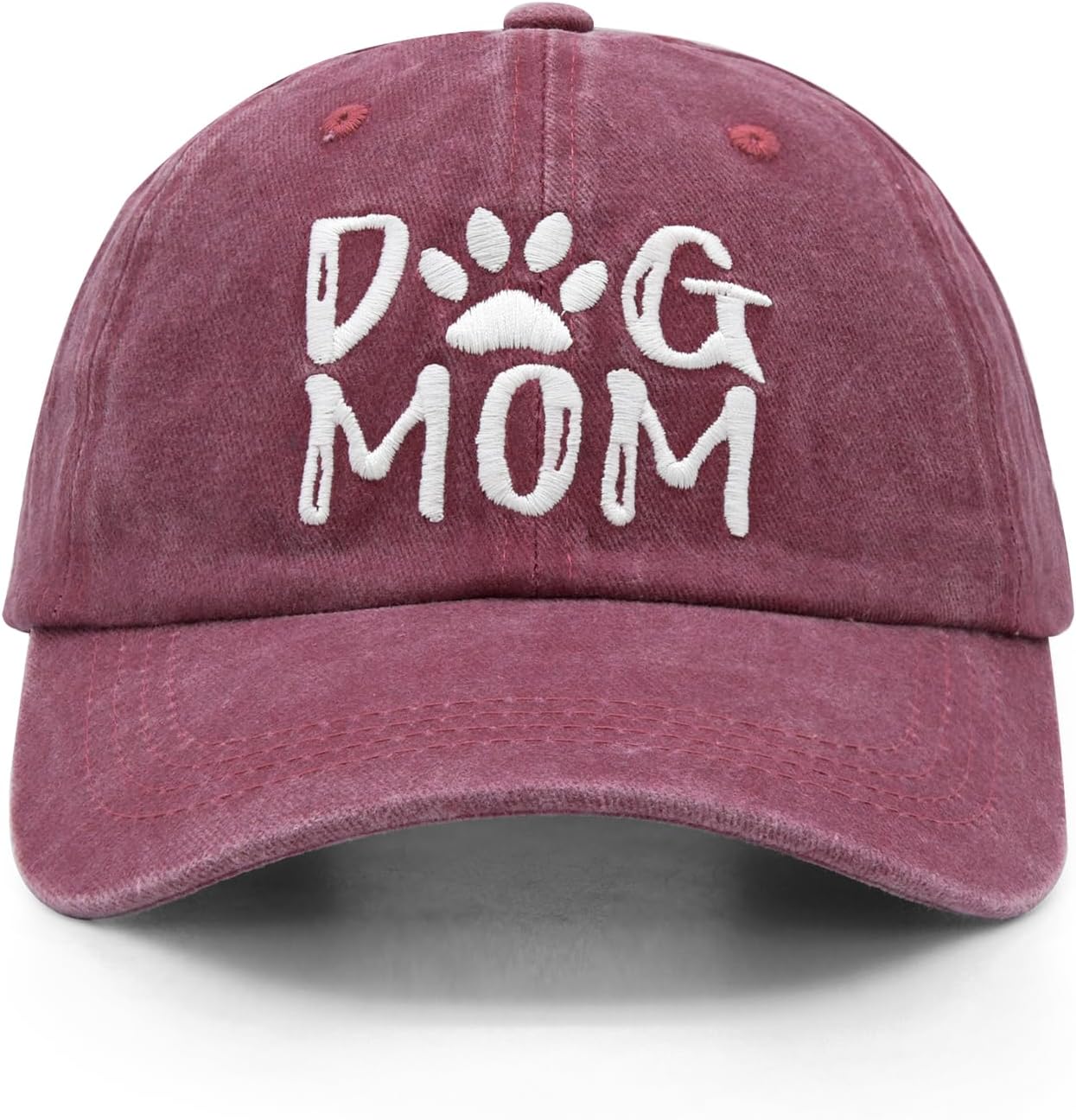 Waldeal Women's Embroidered Dog Mom Hat Adjustable Denim Baseball Cap