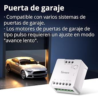 SONOFF MINI-D Matter Smart Garage Door Switch, Dry Contact Switch, Support DC Input (12-48V) Max Load 8W, Compatible with Alexa and Google Home