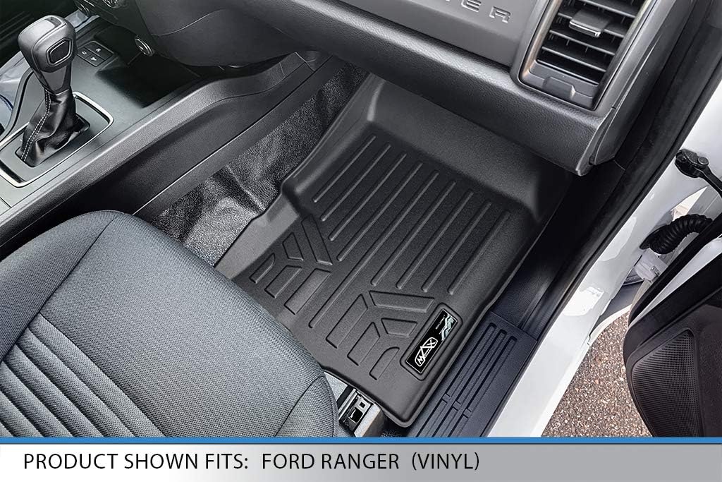 MAXLINER Custom Fit Floor Mats 1st Row Liner Set Compatible with 2019-2023 Ford Ranger