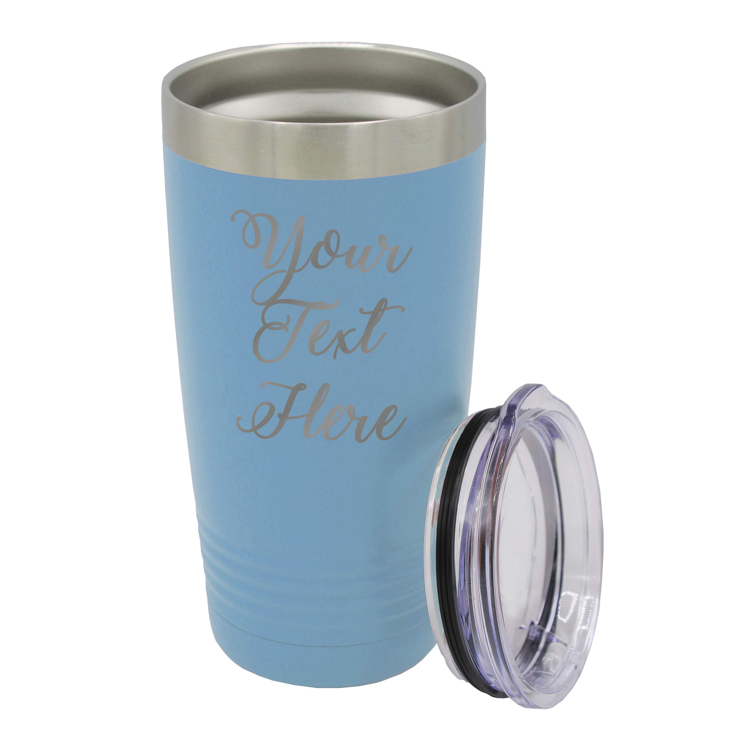 My Personal Memories Customized Personalized 20 oz Stainless Steel Travel Tumbler with Lid - Engraved Double-Wall Vacuum Insulated for Him, Her Your