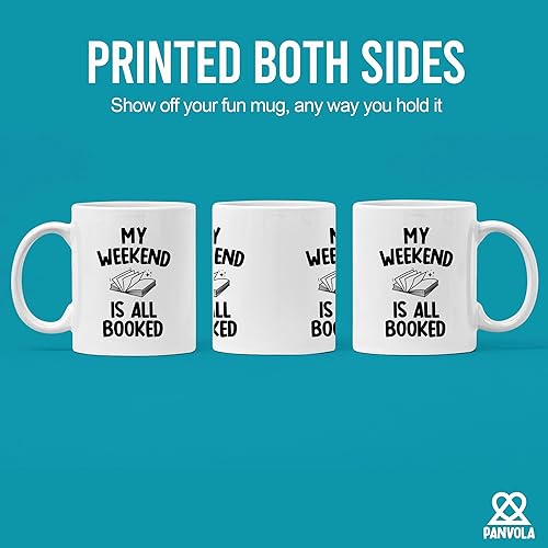 Miniatura 3 de My Weekend Is All Booked Librarian Book Lover Taza de café de 11 oz para lector de lectura Biblioteca de Ciencias para estudiantes de cerámica,