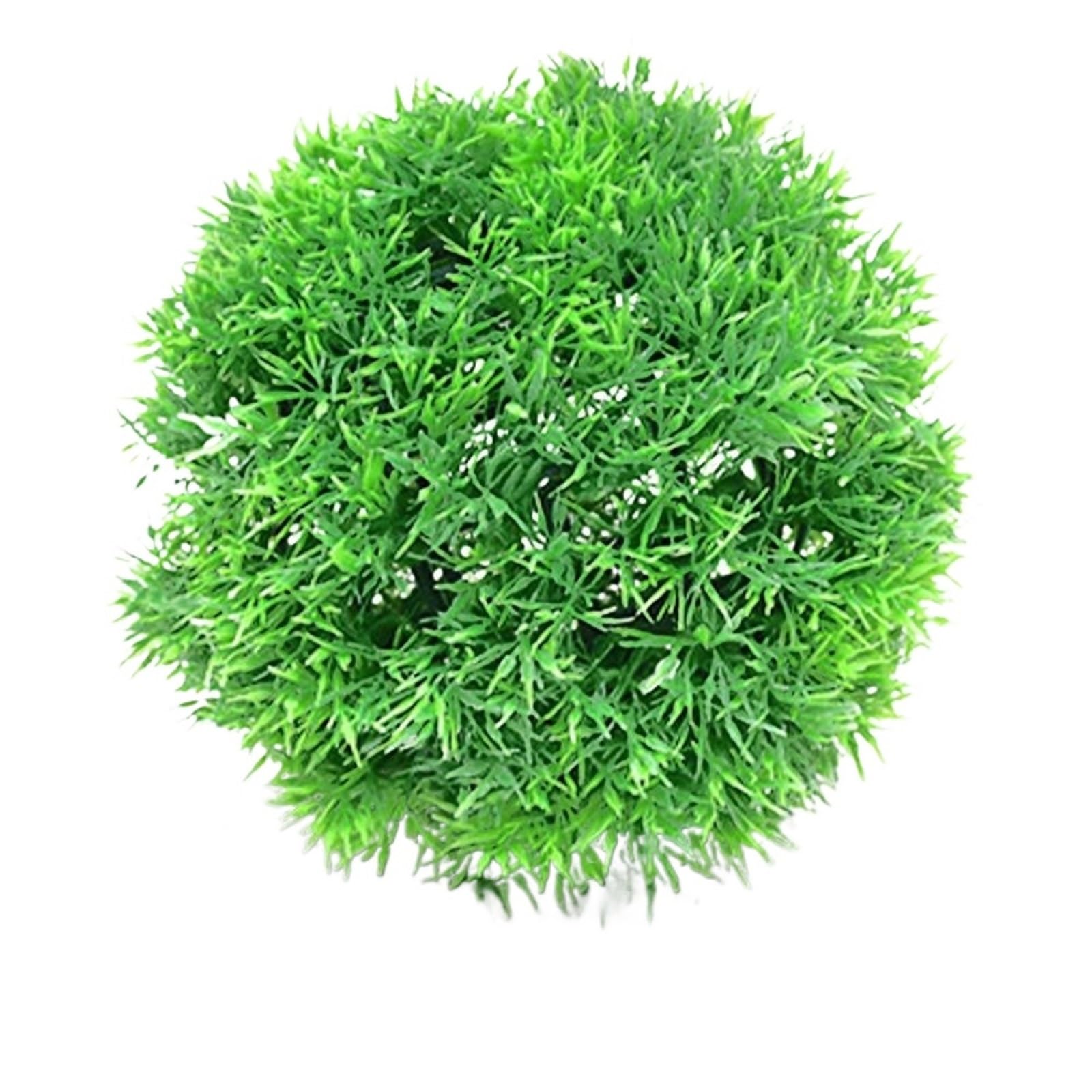 Zymjzbetic Artificial Topiary Balls Artificial Plants Green Grass Ball 18/23/28cm Decorative Balls Pine Needles Topiary Faux Decor(18cm)