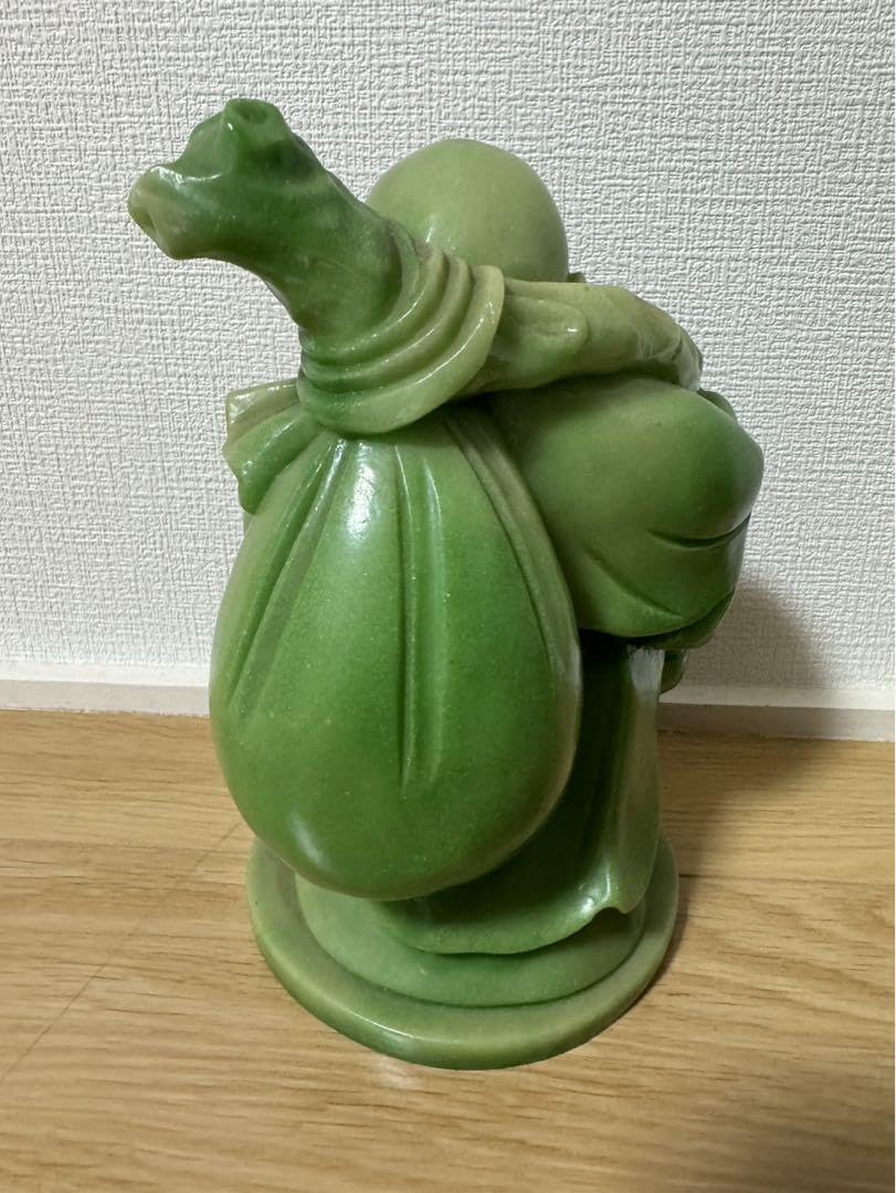 Amazon.co.jp: 大黒様 七福神 翡翠グリーン 石 置物 彫刻 古美術