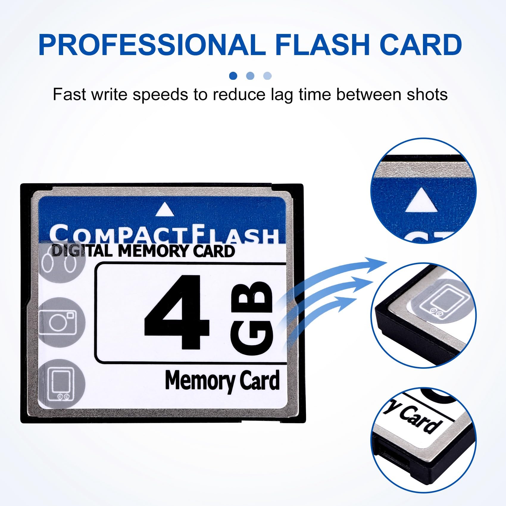 Carte mémoire flash compacte 4 Go Whiteandblue