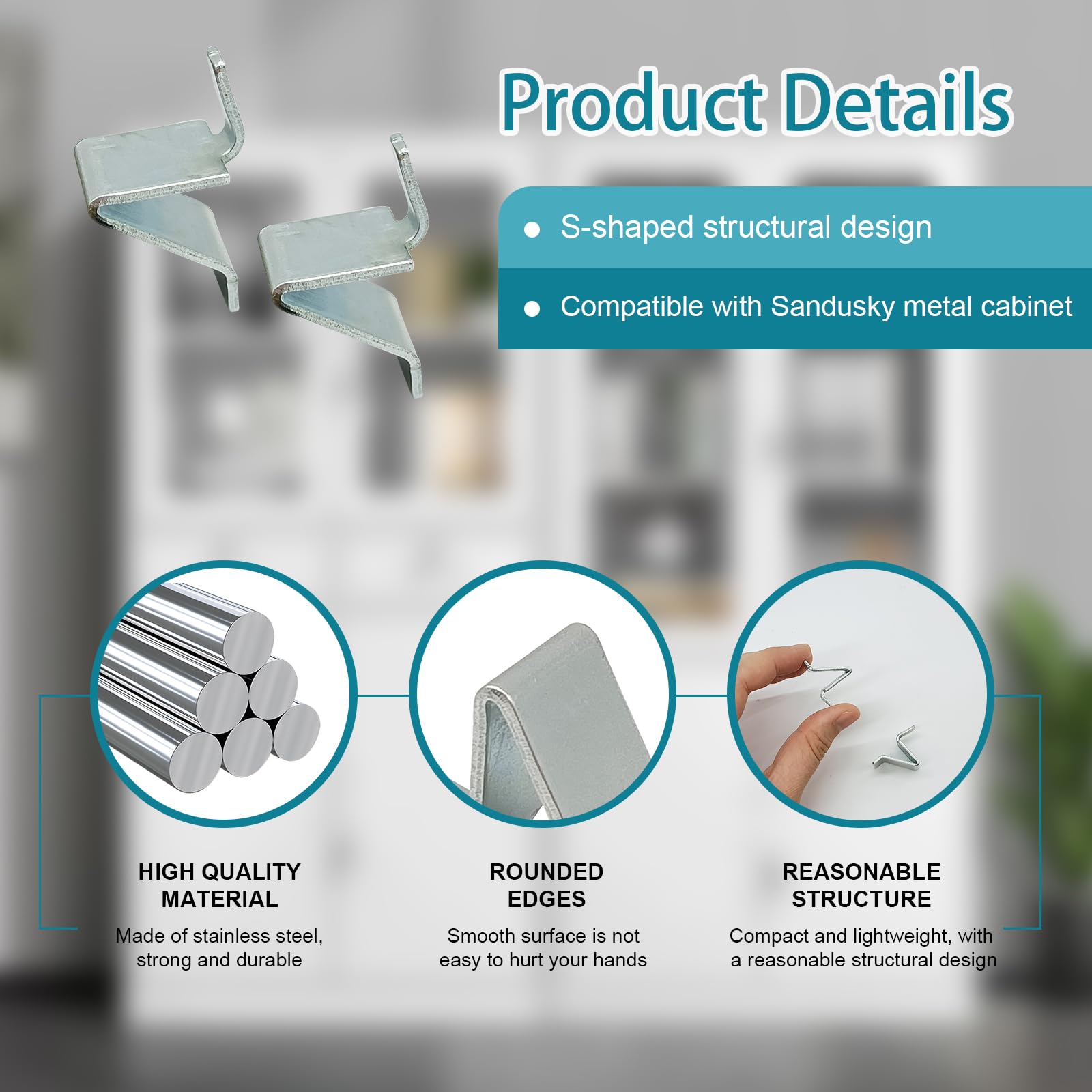 Metal Shelf Clips - Secure Adjustable Shelves -2