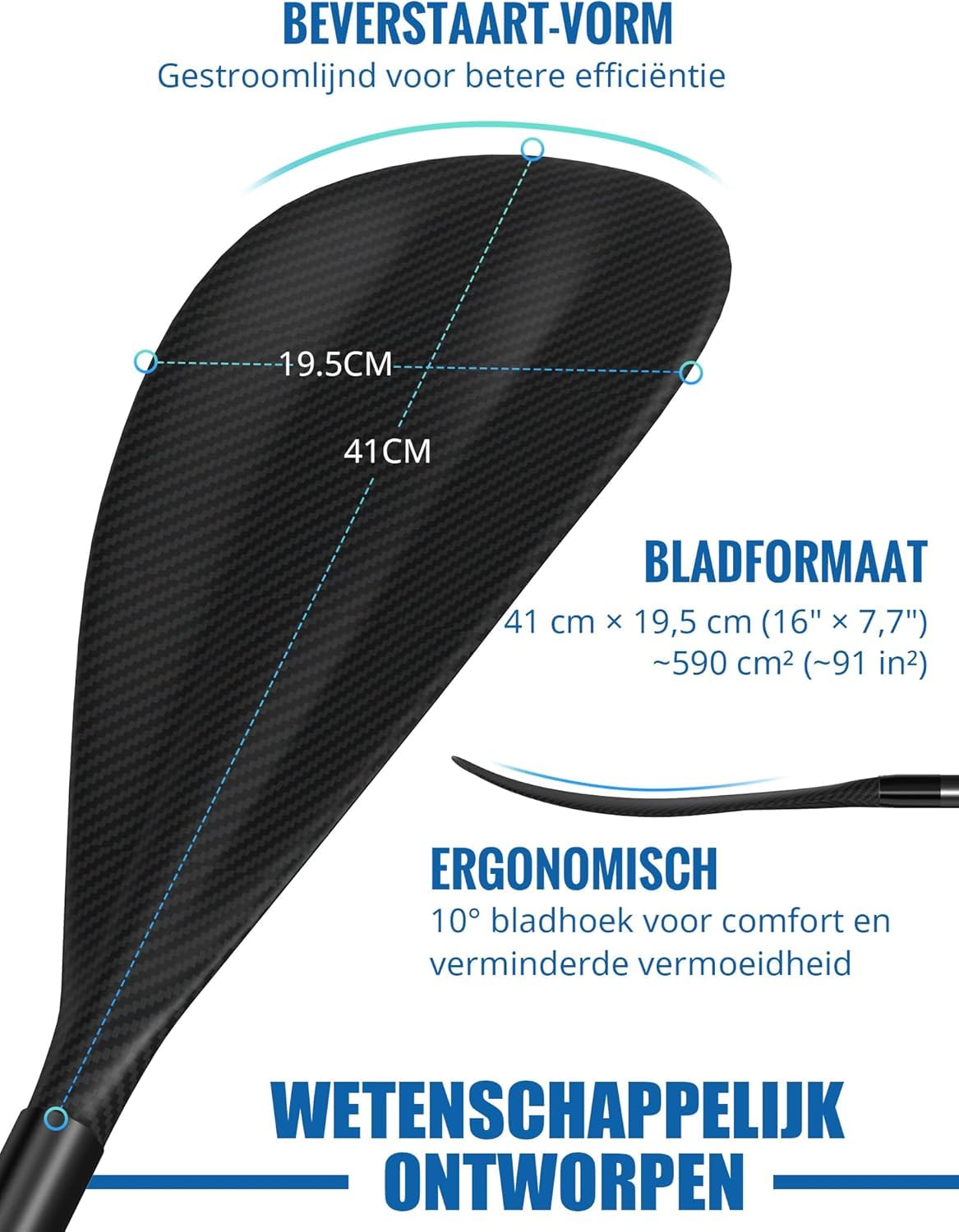 2-in-1 SUP Paddel [Carbon oder Aluminium], 4-teilig faltbar & verstellbar, mit verstärkten PP-Blättern, für Kajak und Stand Up Paddle Board