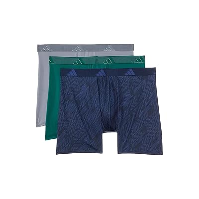 adidas Athletic Fit Microfiber Boxer Brief Underwear 3 Pack Men