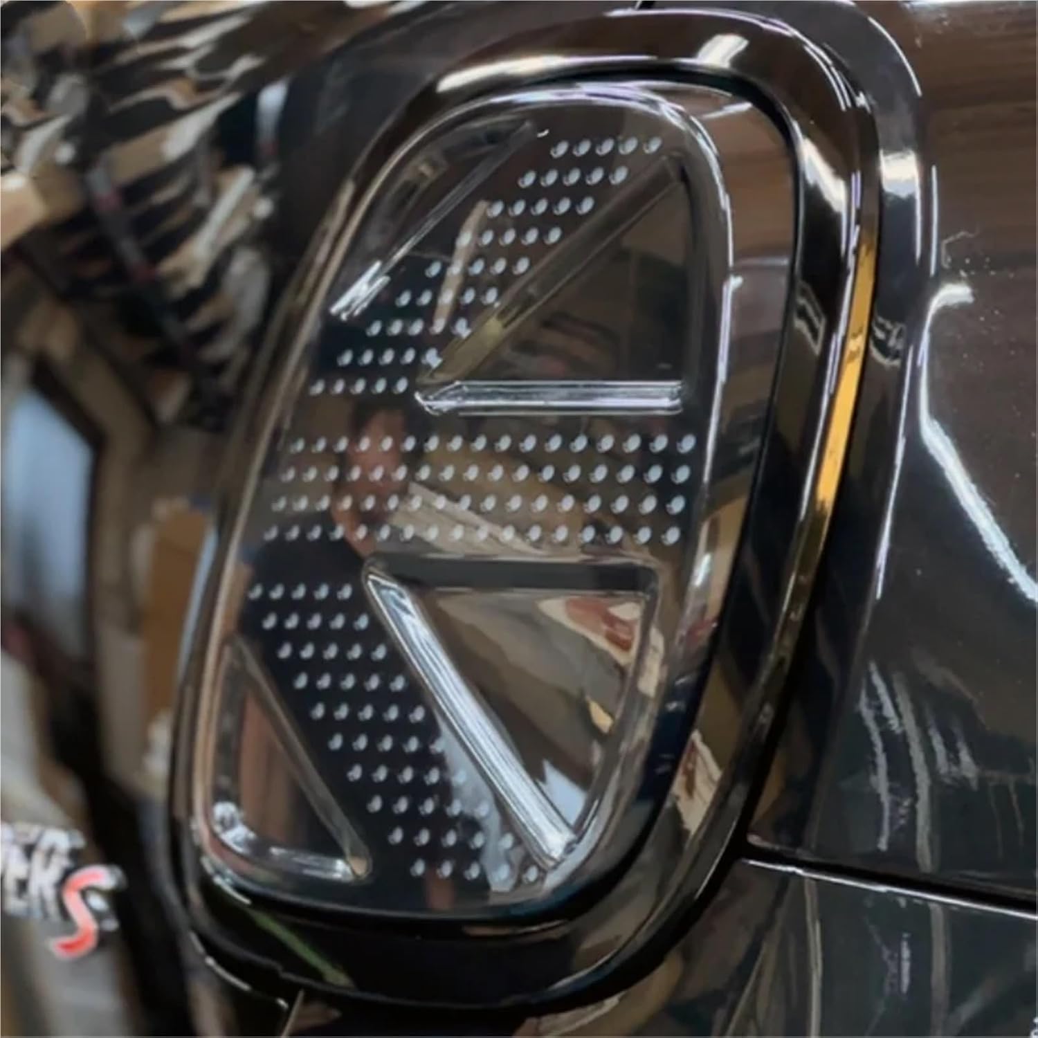 2pcs Font/Rear Lamp Frame Headlight Trim Ring Compatible For MINI COOPER F55 F56 F57 2013-2017 51712355791 51712355798(Tail Light Frame)