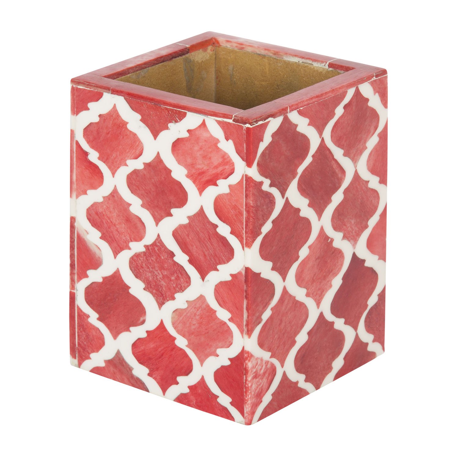 Handicrafts Home Moroccan & Moorish Art Inspired Desktop Pen & Pencil Holder Cups Office Supplies Organizer Caddy Red – Christmas Gifts