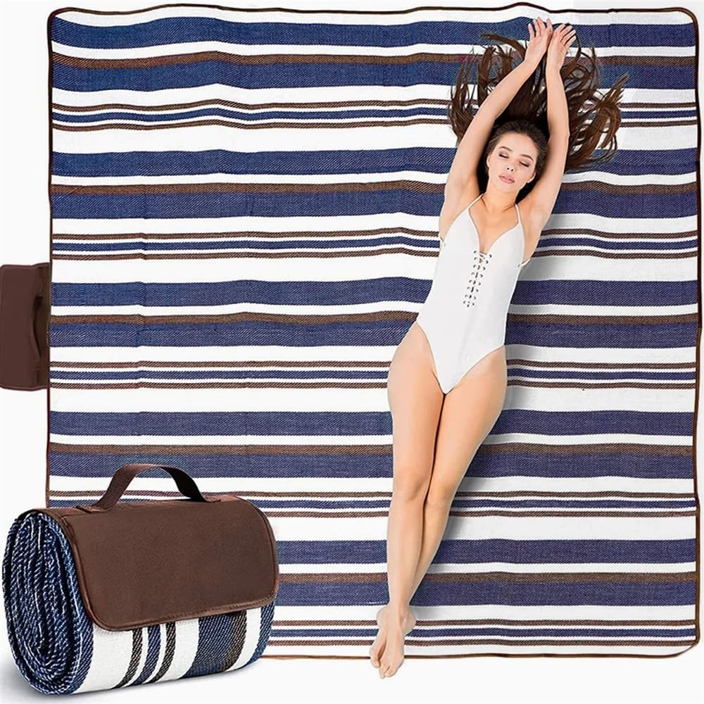 Couvertures de pique-nique extra larges, imperméables, résistantes au sable, pliables, for l'extérieur, fourre-tout tendance et pratique, tapis de plage for le camping au printemps et en été Couvertur