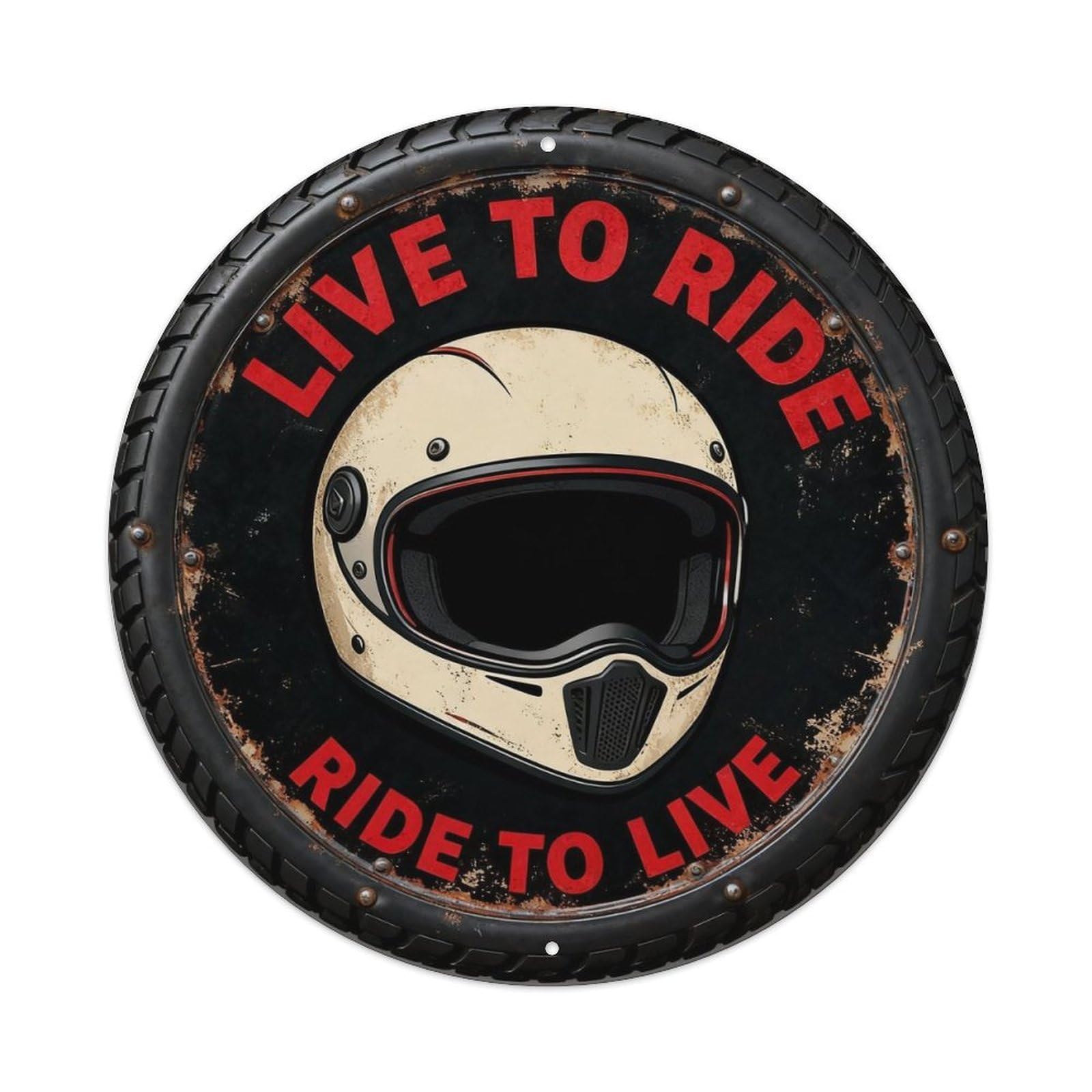 Live to Ride Ride to Live Metal Tin Sign Plaque
