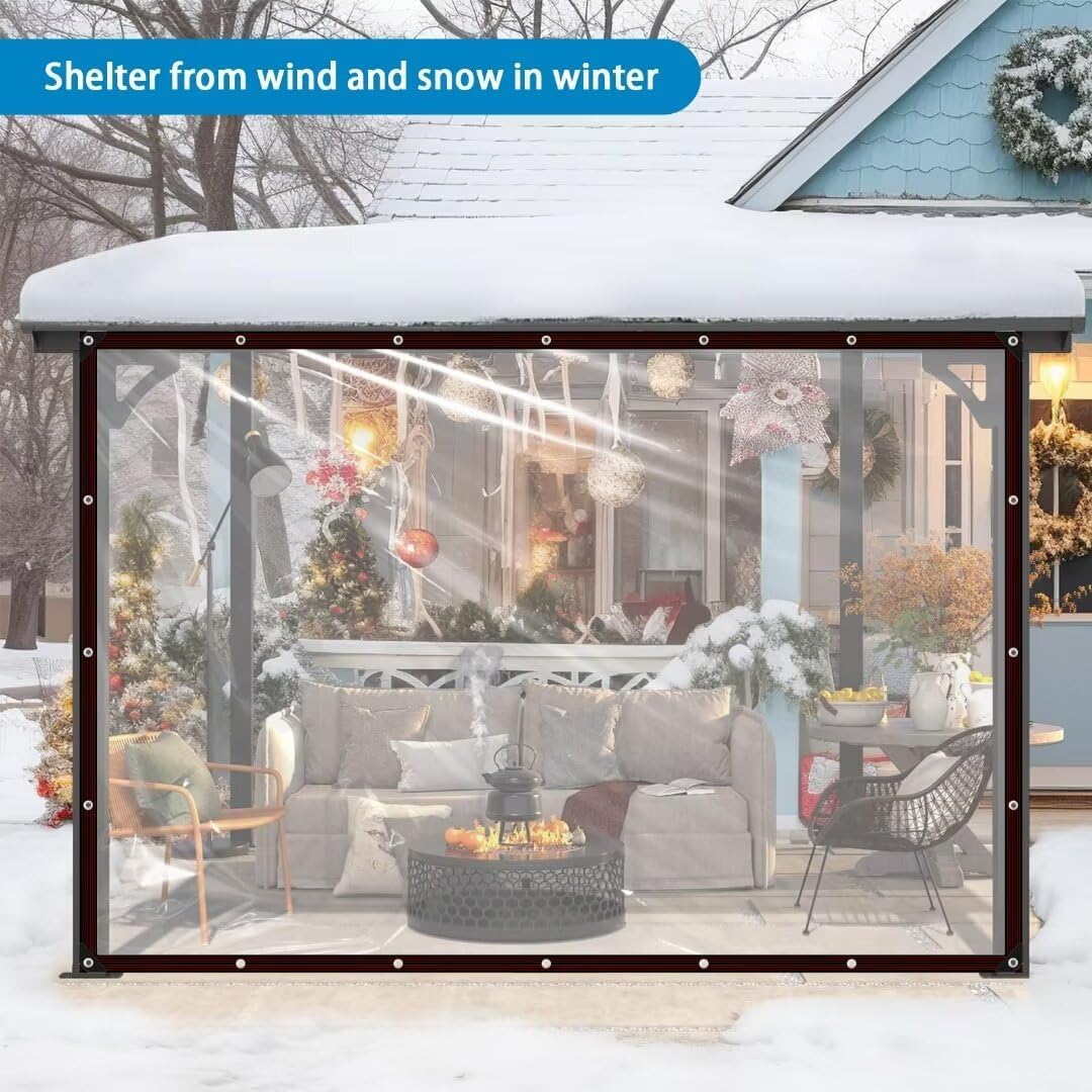YILUFAICAI Bâche Transparente avec Œillets pour Serre 1x5m – Toile Imperméable Épaisse et Renforcée, Anti-Déchirure pour Pergola, Terrasse, Poulailler et Jardin
