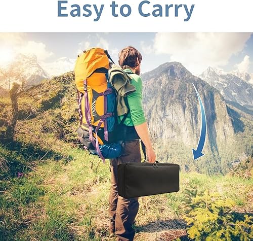 Miniatura 5 de Pantalla de proyector y soporte de 100 pulgadas, pantalla de proyección portátil de 16:9 4K HD, pantalla de películas con bolsa de transporte