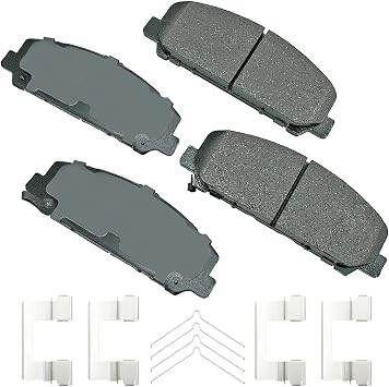 Akebono Ultra-Premium Ceramic Front Disc Brake Pads, GREY
