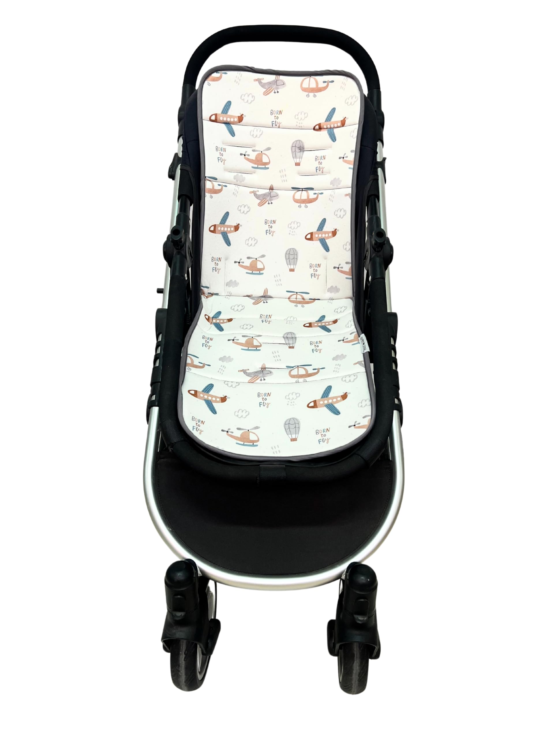 Baby Star Matelas de poussette universel, housse d'été, matelas respirant pour bébé avec tissu Coolmax, rembourré, doublure 3D, séchage rapide