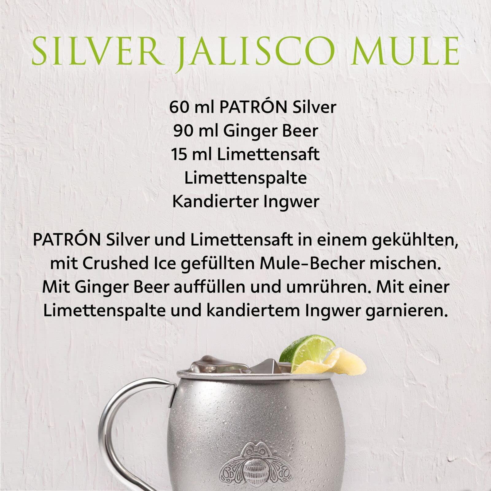 PATRÓN Silver Premium Tequila 40% vol. 70cl Limited-Edition Mexican Heritage-Dose 100% blaue Weber-Agave