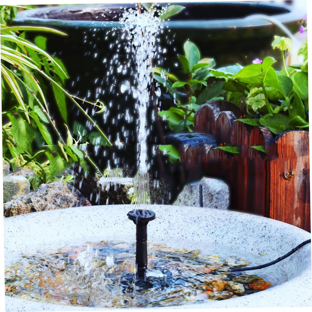 Pompa Solare Automatica Per Acqua Vasca Per Uccelli Fontana Per Laghetto Facile Da Installare e Pulire.