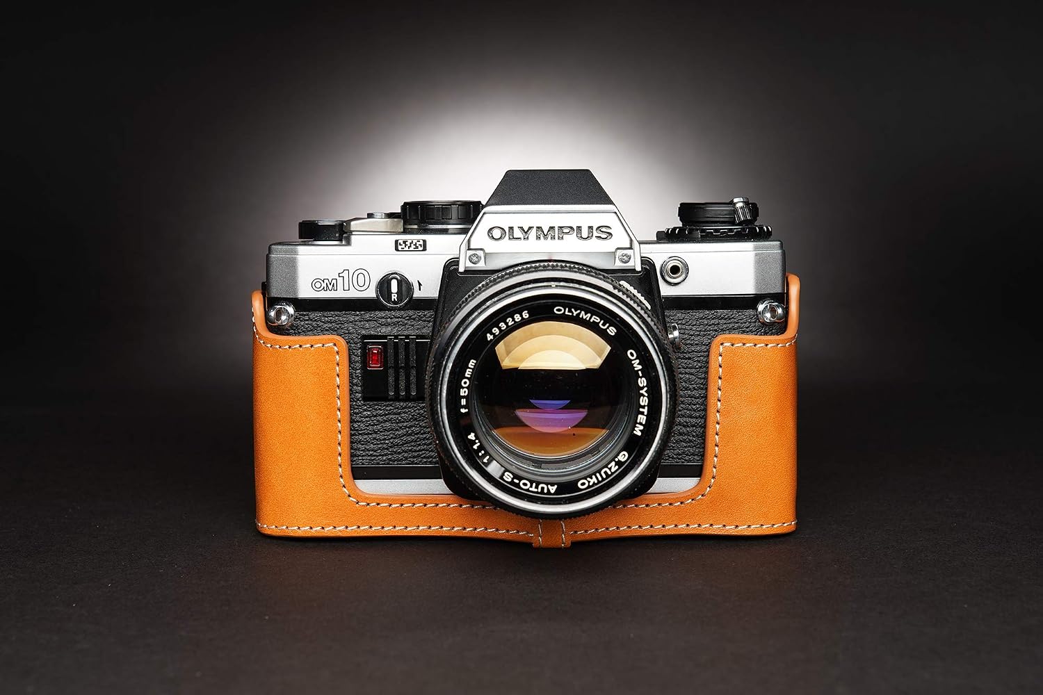 OM30 Case, BolinUS Handmade Genuine Real Leather Half Camera Case Bag Cover for Olympus OM10/30(with Handle) OM20(No Handle) Camera with Hand Strap (Yellow)