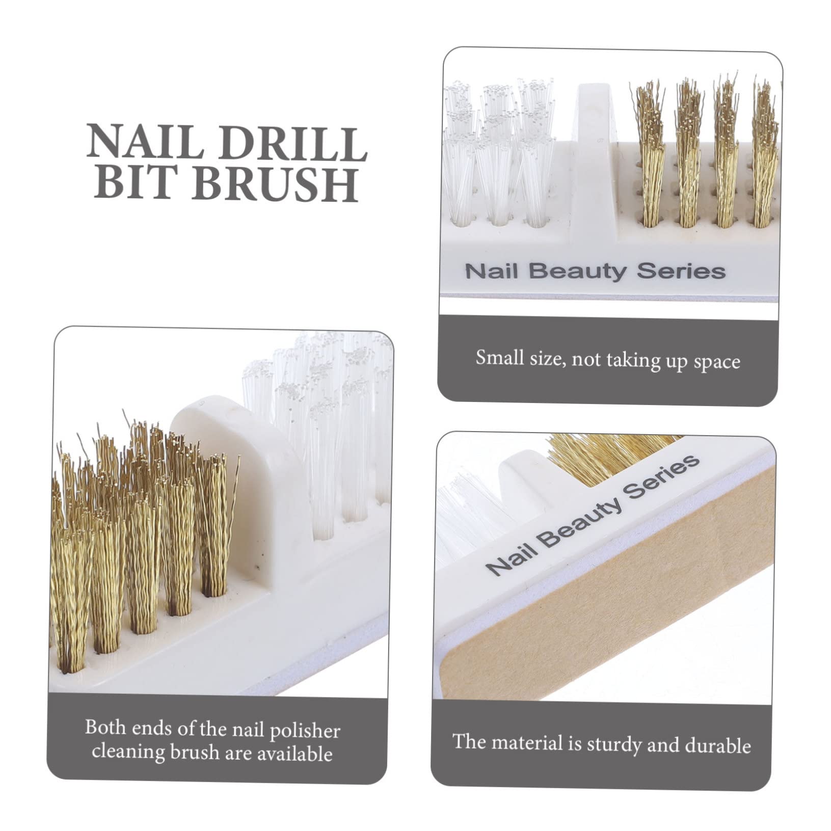 Healeved Spazzola Pulizia Punte Fresa Unghie in Rame Pennello Per Manicure Professionale E Uso Domestico Strumento Portatile Per Pulizia Nail Art 4.6X2.3X1.5 Pollici