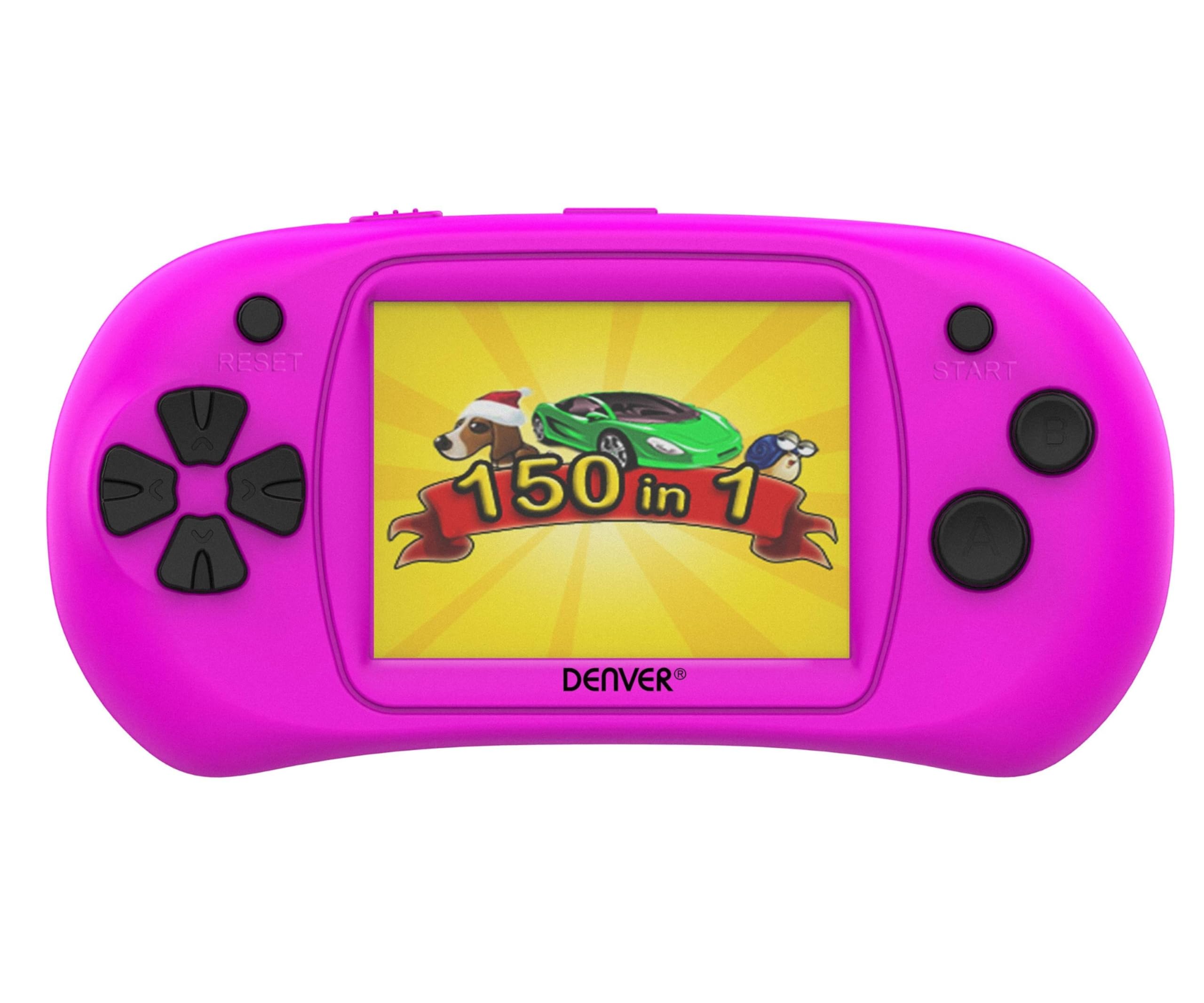 Denver GMP-240 - Tragbare Spielekonsole, Pink, 2,4' (6,1 cm) Display | 150 Spiele