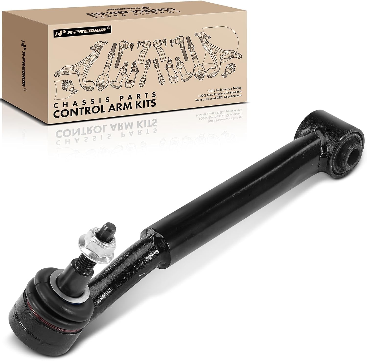 A-Premium Front Left Rearward Lower Control Arm, with Ball Joint & Bushing, Compatible with Ford Mustang 2015-2020