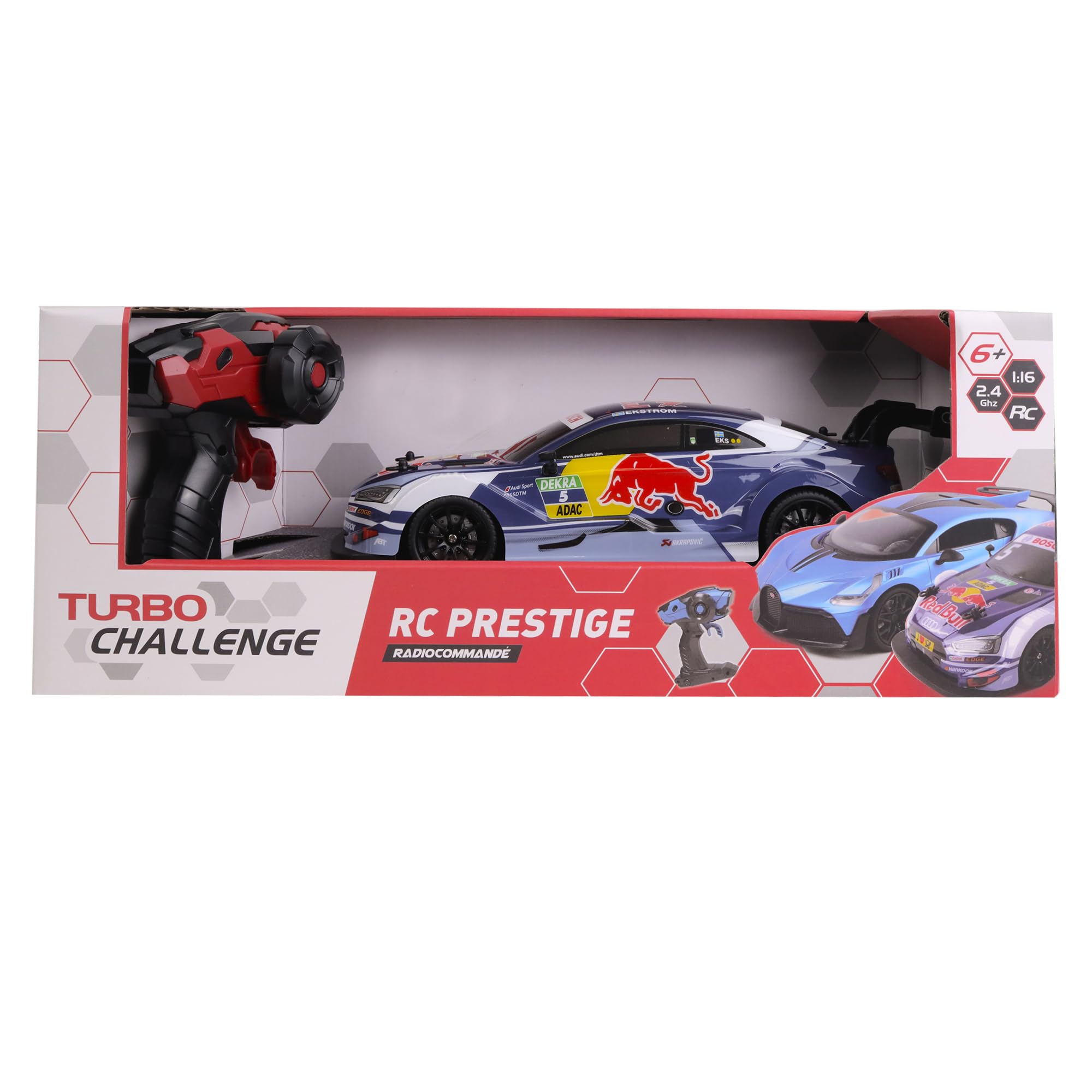 TURBO CHALLENGE - Audi Red Bull Racing - RC Prestige - 096016 - Samochód zdalnie sterowany - Niebieski - 1/16 - Baterie nie są dołączone - Plastik - Od 6 lat