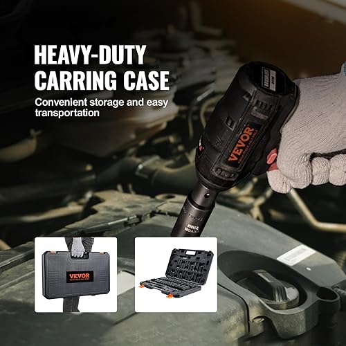 Vista 92 de VEVOR Juego de llaves de impacto, 19 piezas x 1/2 pulgadas métricas de 3/8-1-1/2 pulgadas, 6 puntos de zócalo profundo de 6 puntos, construcción