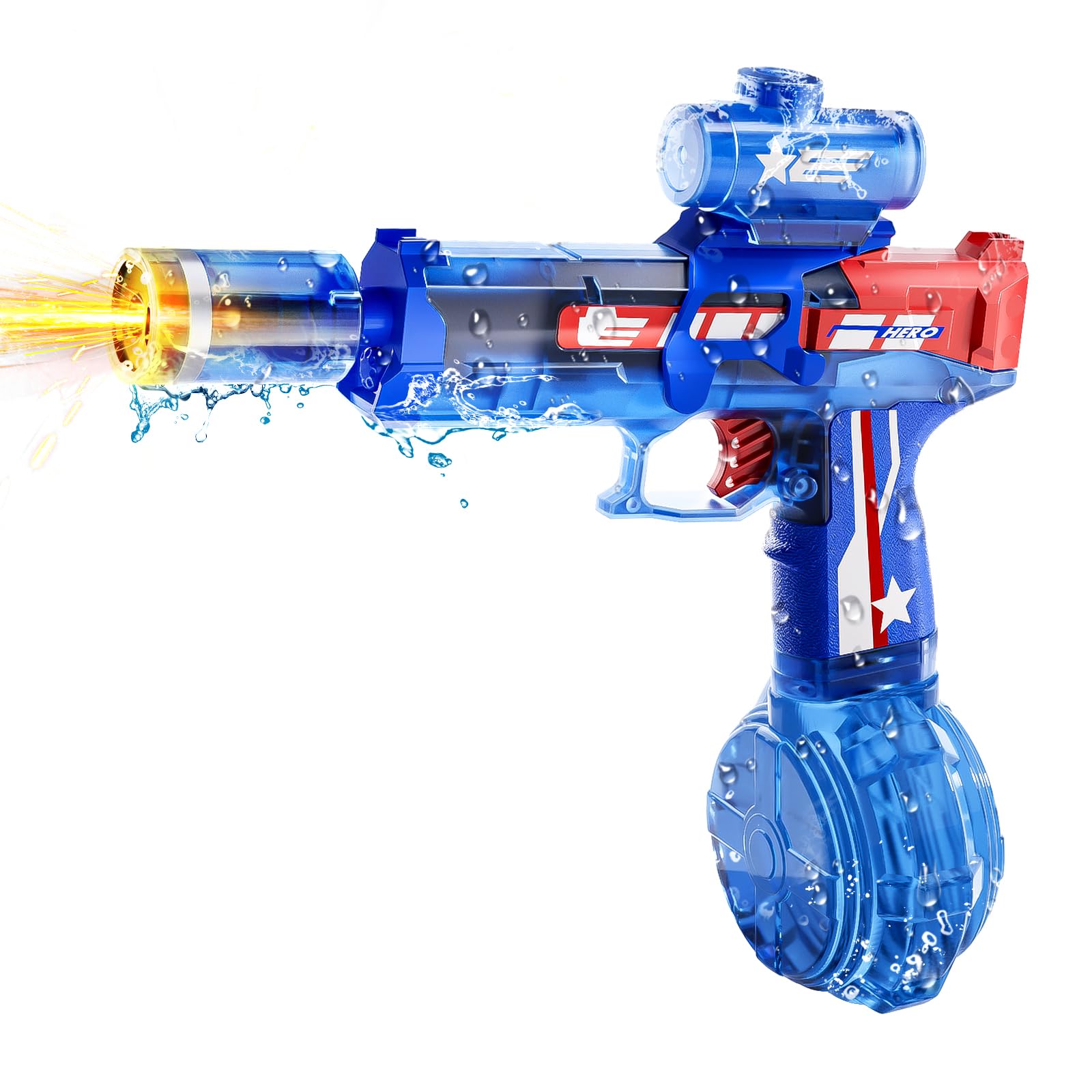 Photo 1 of ***MISSING CHARGER***
Electric Water Gun for Adults & Kids, Automatic Electric Squirt Gun with Long Range, Powerful LED Light Water Gun Pistol Blaster Soaker, Water Guns for Summer Outdoor Beach Swimming Pool(Blue)