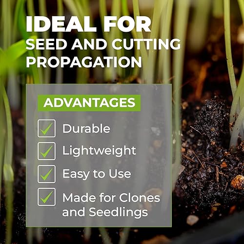 Miniatura 3 de Bandejas 1020 con agujeros (paquete de 50) para bandejas de cultivo Microgreens, fabricadas en Estados Unidos, bandeja de propagación premium de 10