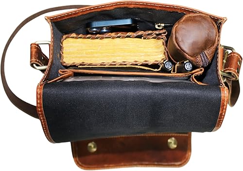 Miniatura 5 de Bolso de mensajero de cuero para computadora portátil, maletín de oficina, regalo para hombre, bolso de hombro desgastado