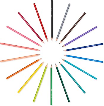 BIC Kids Tropicolors Dry Crayons 24 Colors, No Splinters, Made Without Cutting Wood, Chew Resistant
