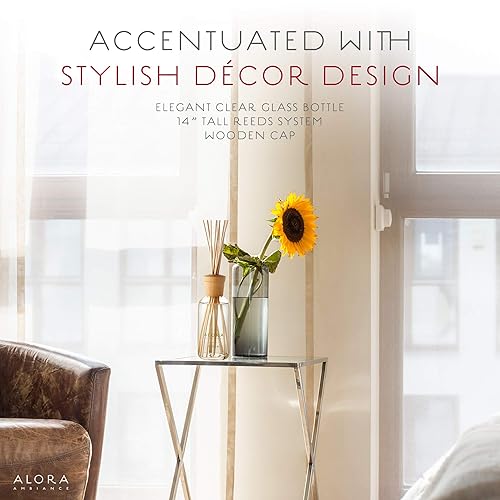 Miniatura 5 de Alora Ambiance Isola - Difusor de varillas de 8 onzas, fragancia ligera y floral de larga duración, bellamente diseñado para cualquier espacio