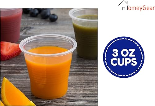 Miniatura 6 de Paquete de 300 Vasos de plástico desechables transparentes de 3 onzas pequeñas para baño, enjuague bucal gelatina Espresso Porción tazas de porción