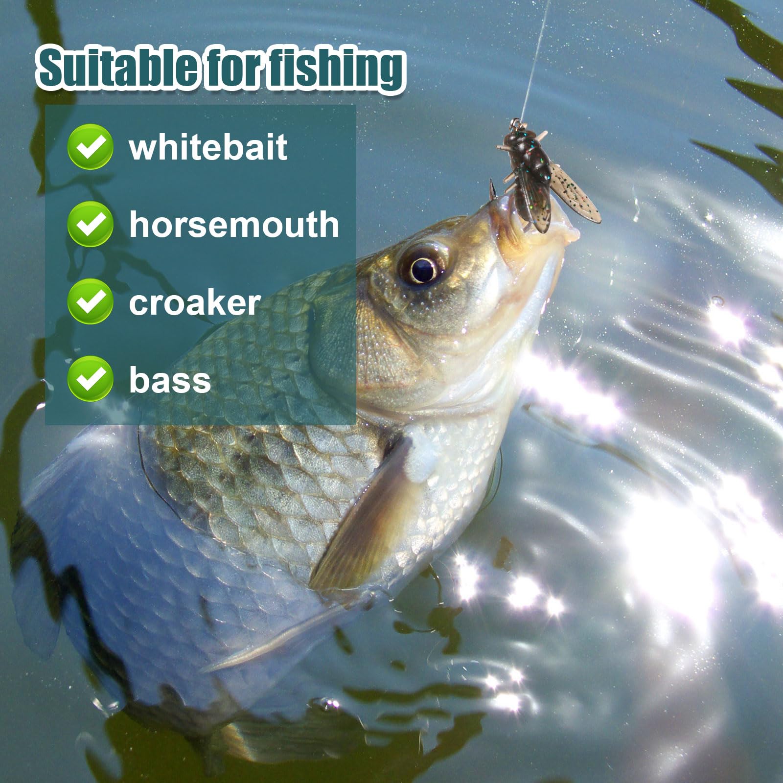 Esche da pesca a mosca mosche in silicone realistiche 20 pezzi con